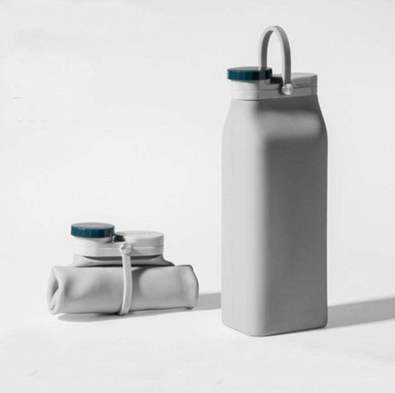 Skanto | Bærbar Silikon Vannflaske, med Høytemperatur Resistens Design, Enkel å Rengjøre, Sammenleggbar, Stor Kapasitet og Matkvalitet Silikon, for Reise, Sport, Camping og Mer