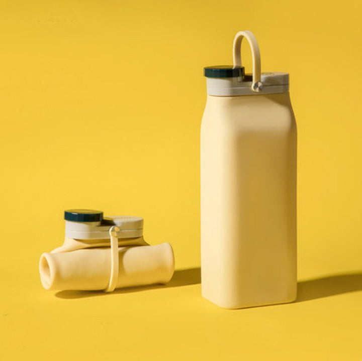 Skanto | Bærbar Silikon Vannflaske, med Høytemperatur Resistens Design, Enkel å Rengjøre, Sammenleggbar, Stor Kapasitet og Matkvalitet Silikon, for Reise, Sport, Camping og Mer