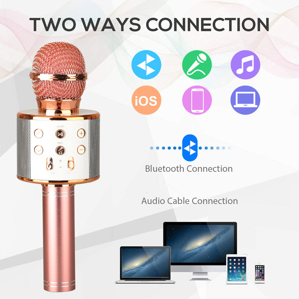 Skanto | Oppladbar trådløs Bluetooth karaoke mikrofon