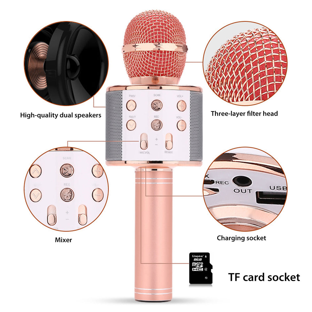 Skanto | Oppladbar trådløs Bluetooth karaoke mikrofon