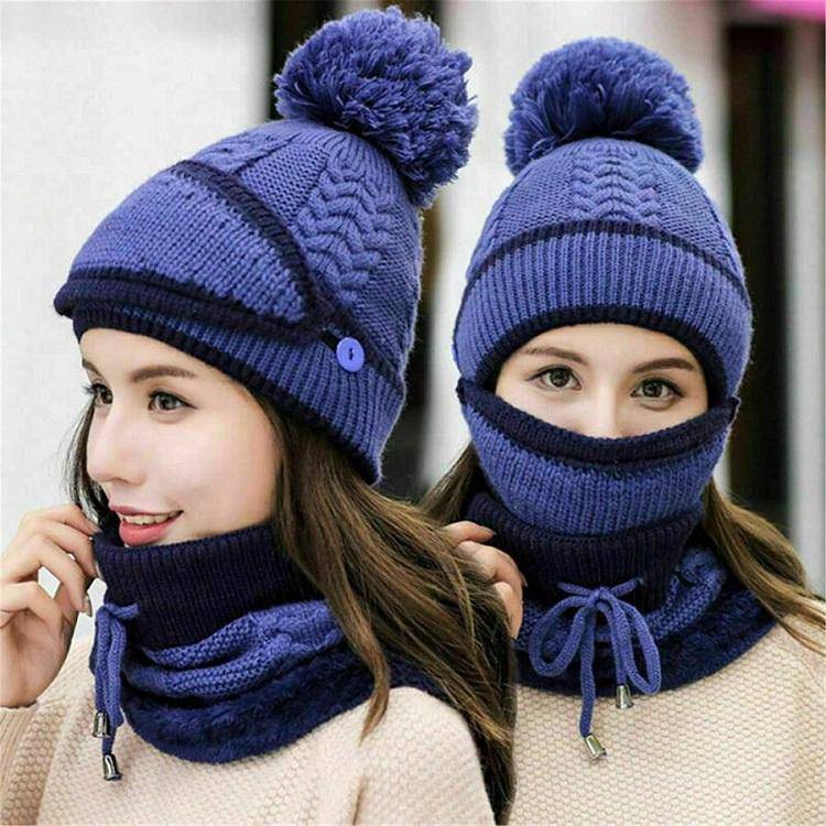 2022 Ny 3 i 1 Vinter Beanie Sett | Skanto