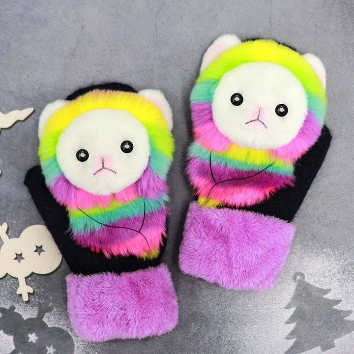 2022 nye tegneserie plush strikkede hansker🌈 | Skanto