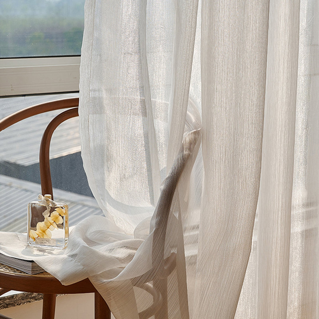 Transparente Linse Gardiner, Lyse og Moderne for Stue | Skanto