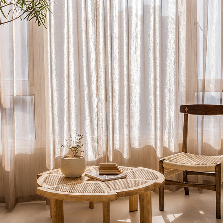 Transparente Linse Gardiner, Lyse og Moderne for Stue | Skanto