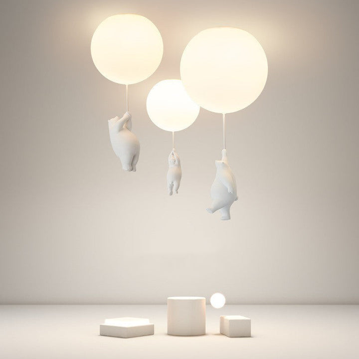 SkyDream Barns taklampe med bjørn og ballong – Lekent design og energieffektiv LED-belysning