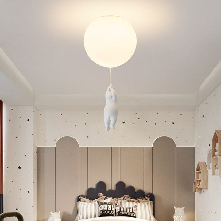 SkyDream Barns taklampe med bjørn og ballong – Lekent design og energieffektiv LED-belysning