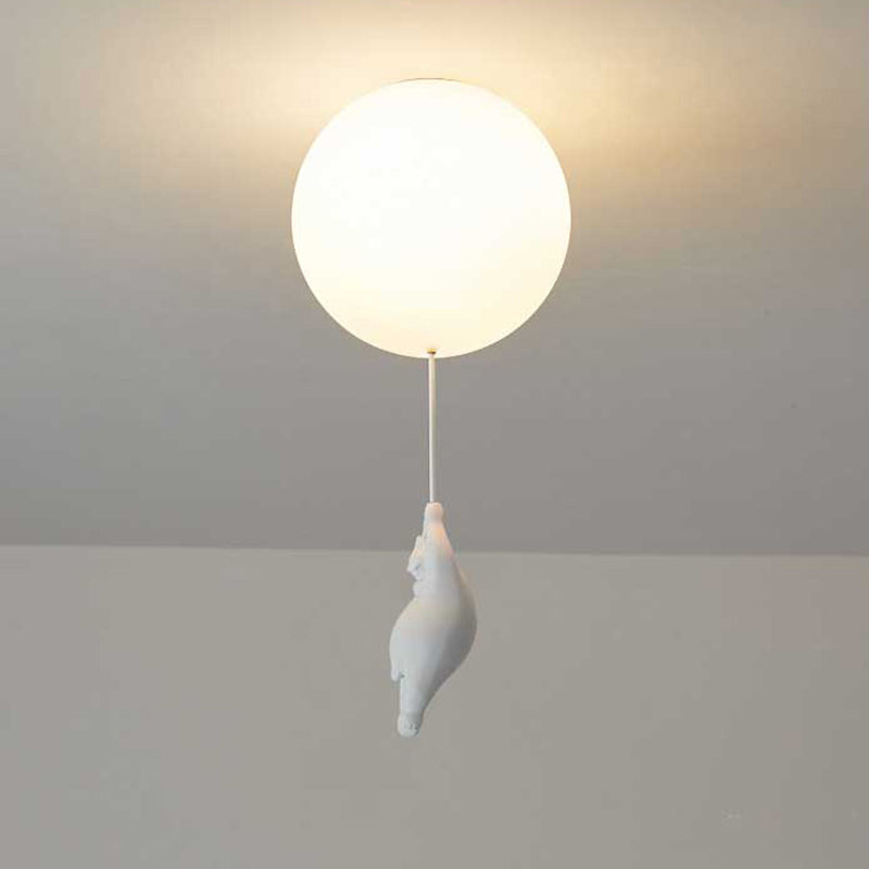 SkyDream Barns taklampe med bjørn og ballong – Lekent design og energieffektiv LED-belysning