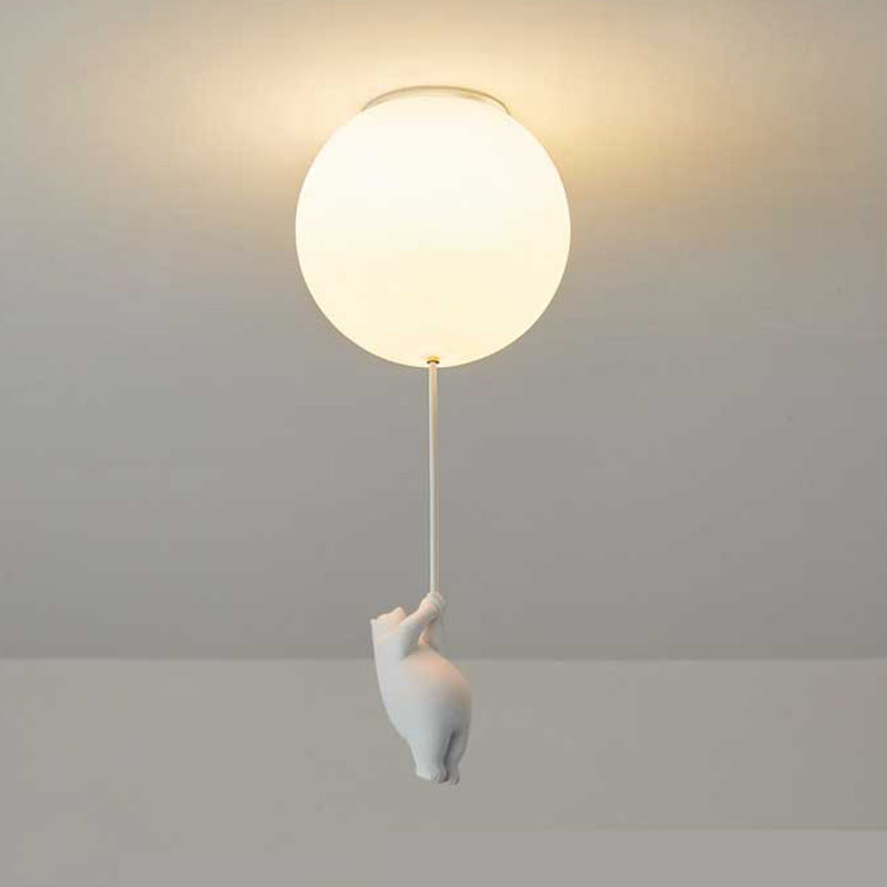 SkyDream Barns taklampe med bjørn og ballong – Lekent design og energieffektiv LED-belysning