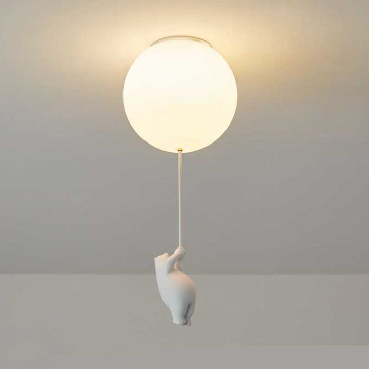 SkyDream Barns taklampe med bjørn og ballong – Lekent design og energieffektiv LED-belysning