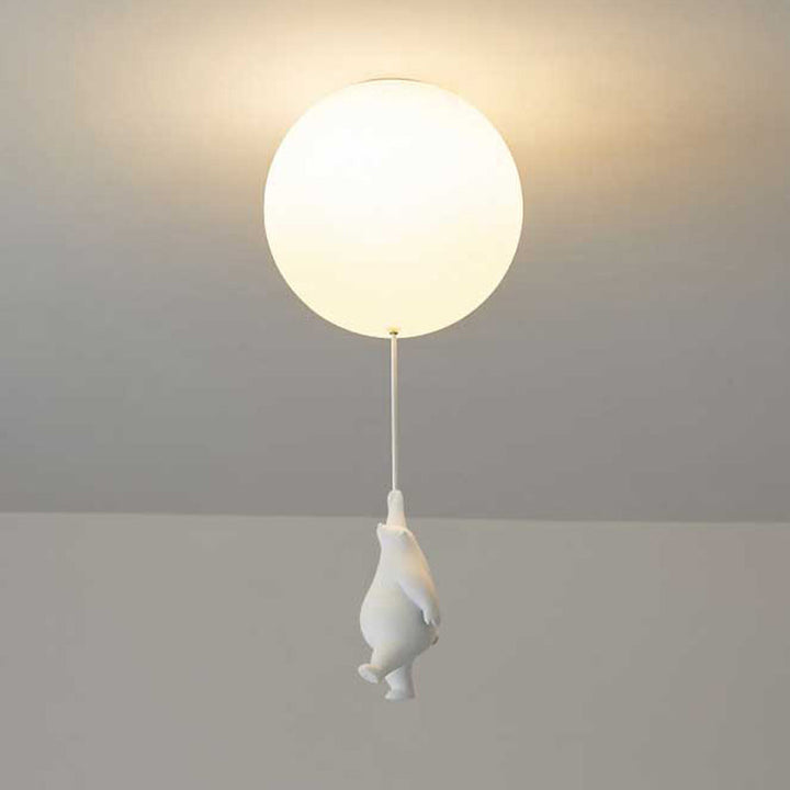 SkyDream Barns taklampe med bjørn og ballong – Lekent design og energieffektiv LED-belysning