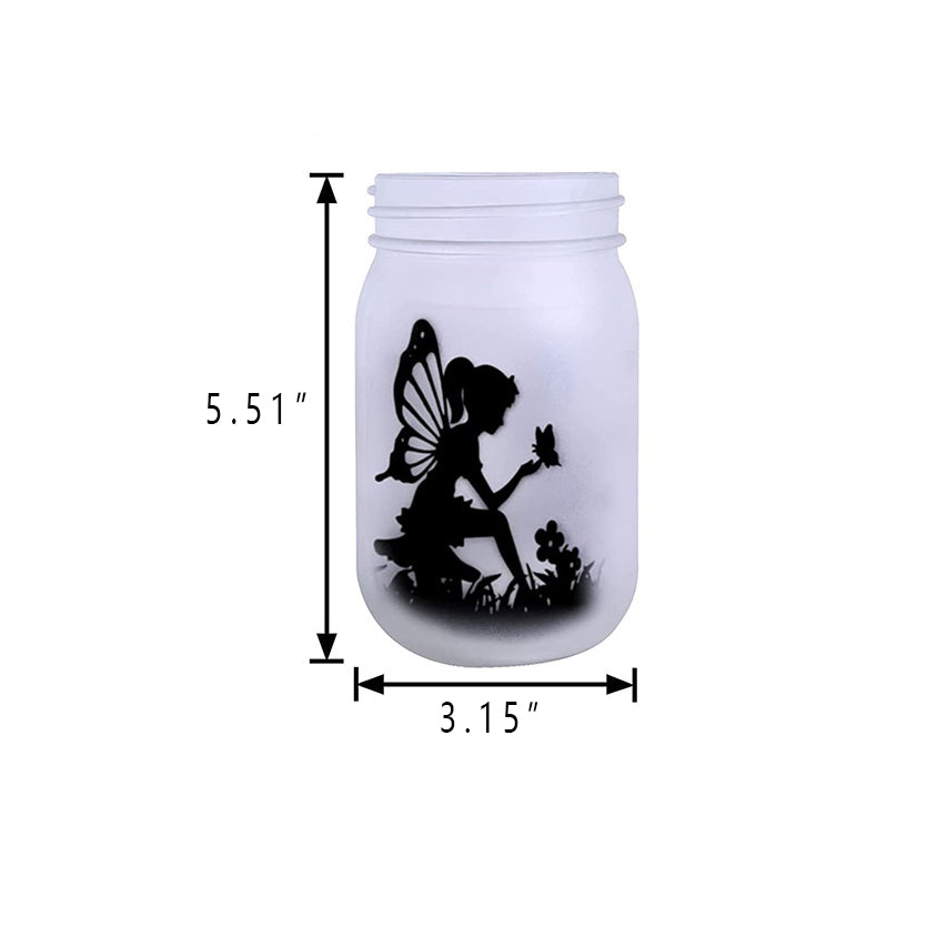 Solar Creative Fairy Frosted Glass Jar LED Utendørs Lys | Skanto