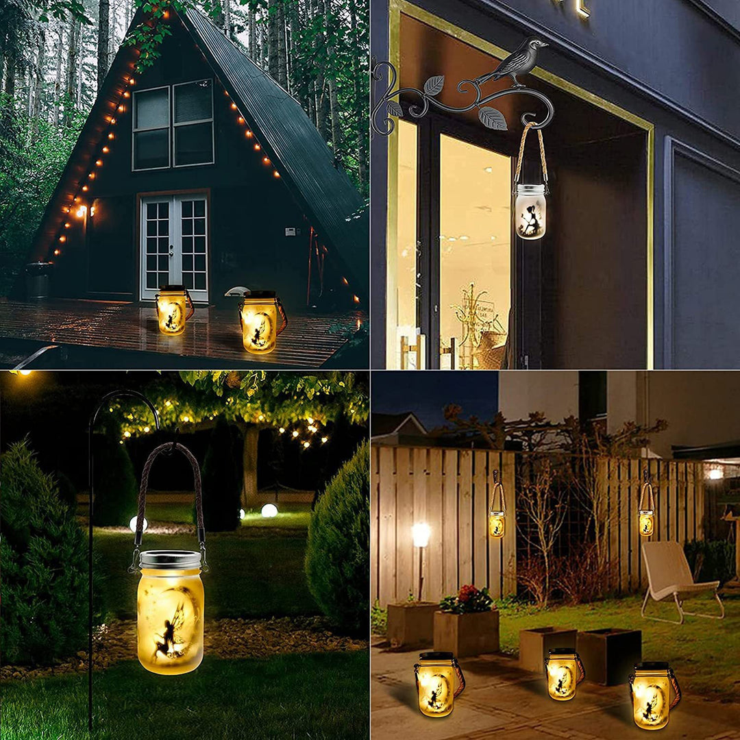 Solar Creative Fairy Frosted Glass Jar LED Utendørs Lys | Skanto
