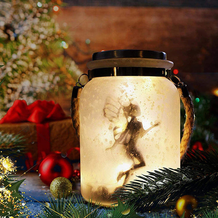 Solar Creative Fairy Frosted Glass Jar LED Utendørs Lys | Skanto