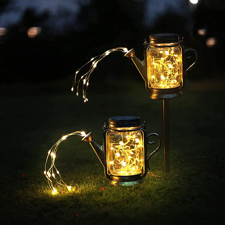 Solar Creative Fairy Frosted Glass Jar LED Utendørs Lys | Skanto
