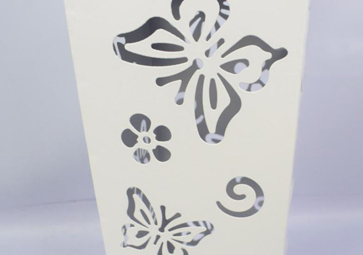 Skanto | Solar Butterfly Rose Pattern Hollow Column LED Utendørs Vanntett Dekorativ Lampe