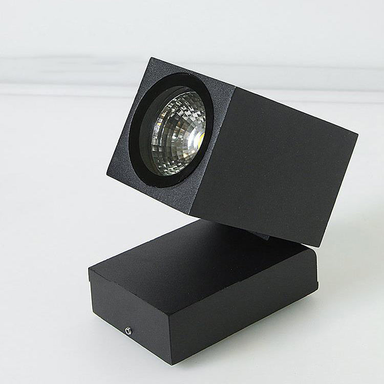 Moderne Utendørs Vanntett Firkantet Spotlight Justerbar Vinkel LED Hage Vegglampe | Skanto