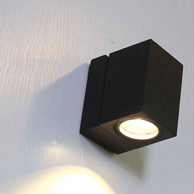 Moderne Utendørs Vanntett Firkantet Spotlight Justerbar Vinkel LED Hage Vegglampe | Skanto