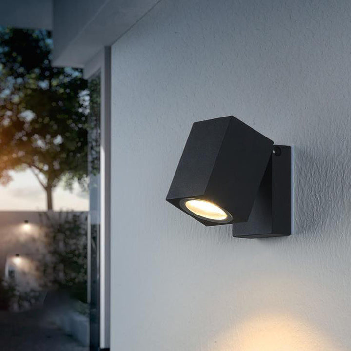 Moderne Utendørs Vanntett Firkantet Spotlight Justerbar Vinkel LED Hage Vegglampe | Skanto