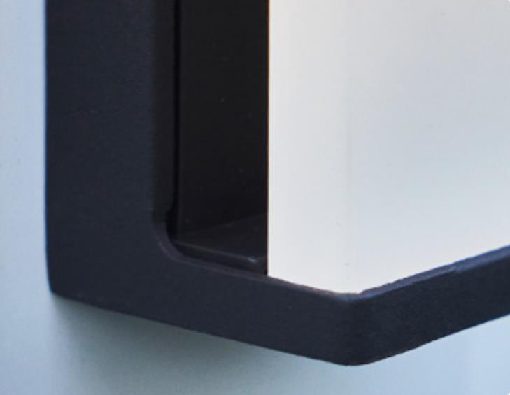 Solar Square Frosted Glass Vanntett Utendørs LED Vegglampe | Skanto