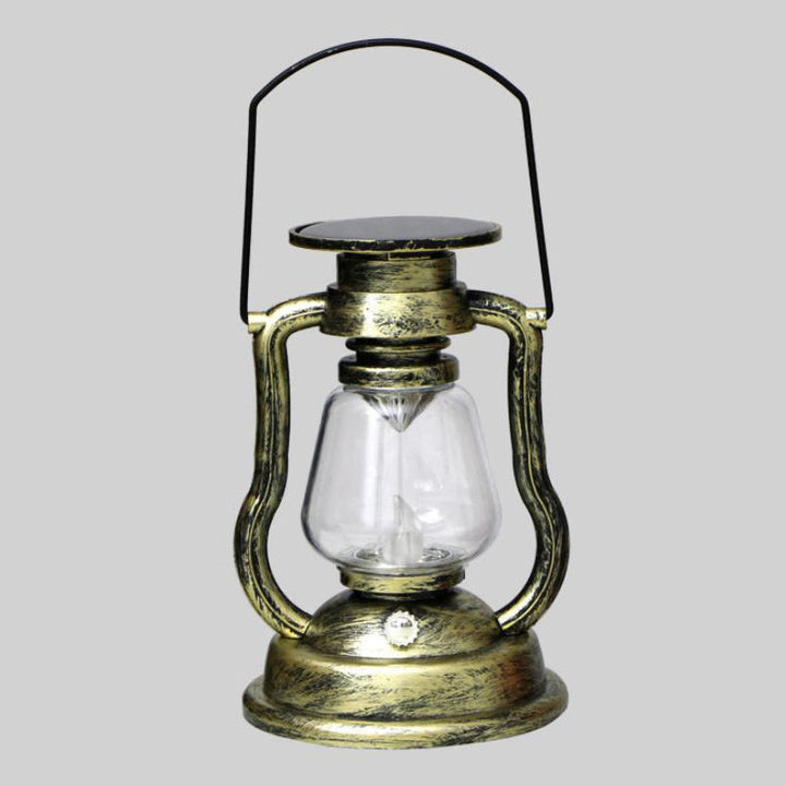 Solar Retro Kerosene Lampe Hest Lampe LED Utendørs Hage Patio Dekorasjon Bærbar Flamme Stearinlys Lys | Skanto