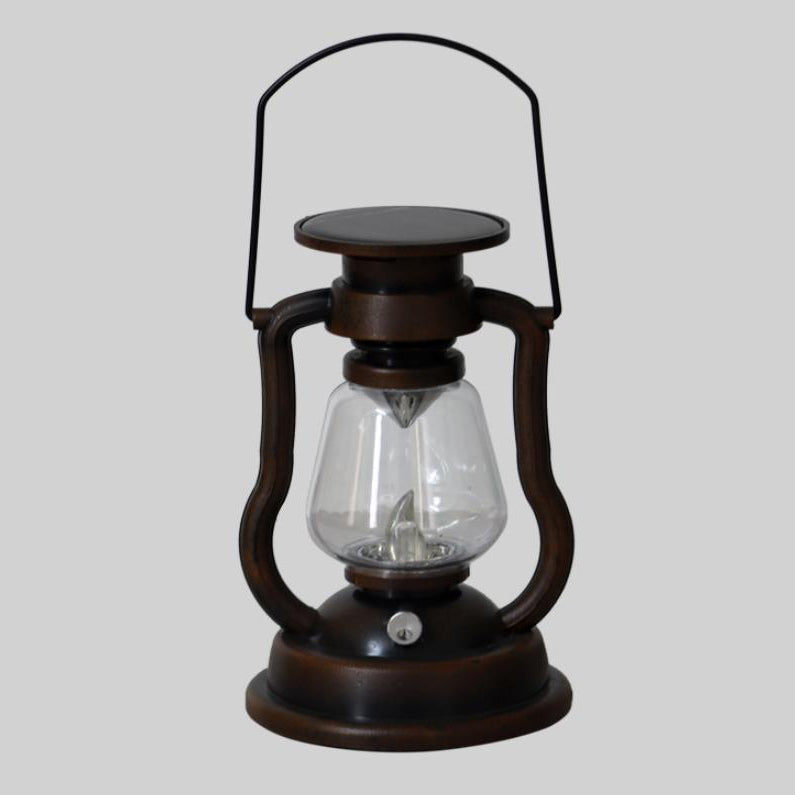 Solar Retro Kerosene Lampe Hest Lampe LED Utendørs Hage Patio Dekorasjon Bærbar Flamme Stearinlys Lys | Skanto