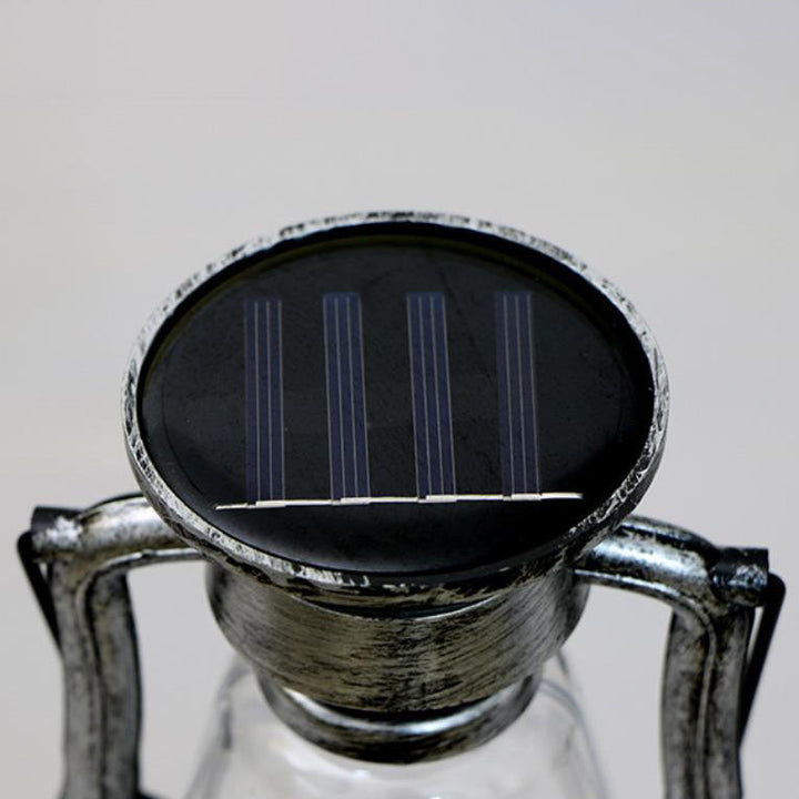 Solar Retro Kerosene Lampe Hest Lampe LED Utendørs Hage Patio Dekorasjon Bærbar Flamme Stearinlys Lys | Skanto