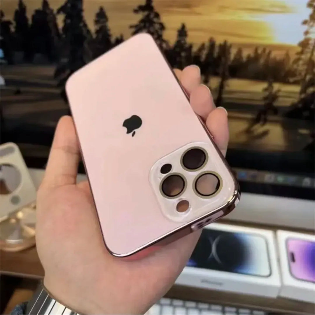 Skanto | Galvanisert Mat Akryl Herdet Glass iPhone Deksel