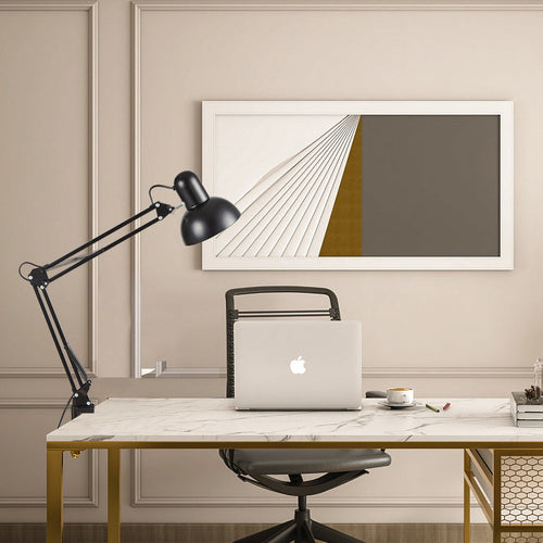 Skanto | Moderne minimalistisk sammenleggbar bordlampe med lang arm og klemme laget av ABS med 1 lys for soverommet