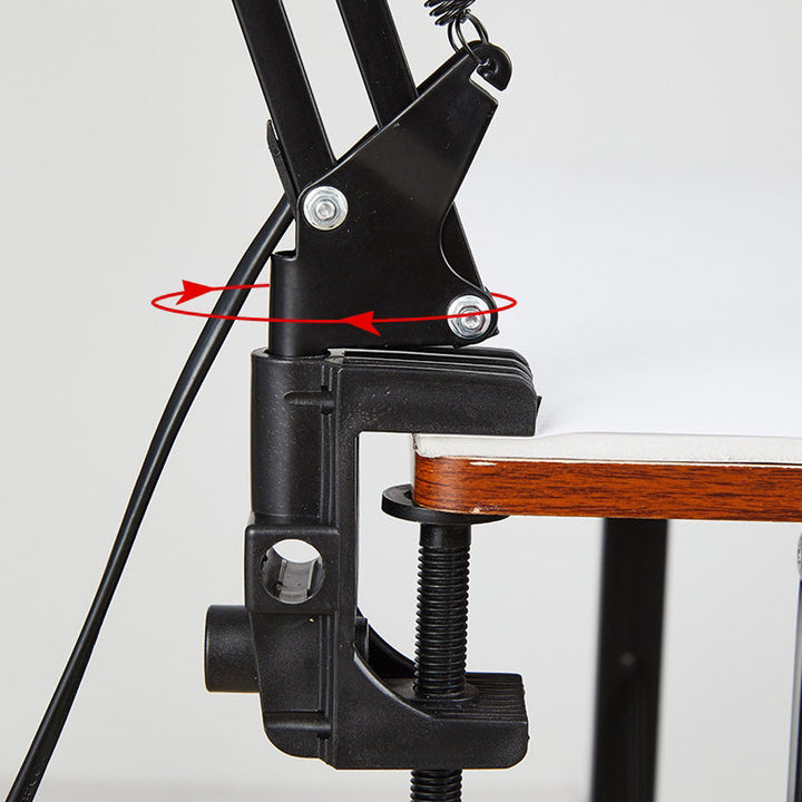 Skanto | Moderne minimalistisk sammenleggbar bordlampe med lang arm og klemme laget av ABS med 1 lys for soverommet