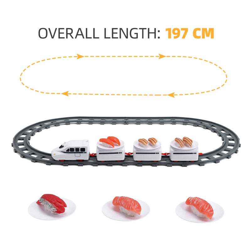 Skanto | Rotary Sushi Tog Leketog Rolle Spiller Transportbånd Sett - Batteridrevet