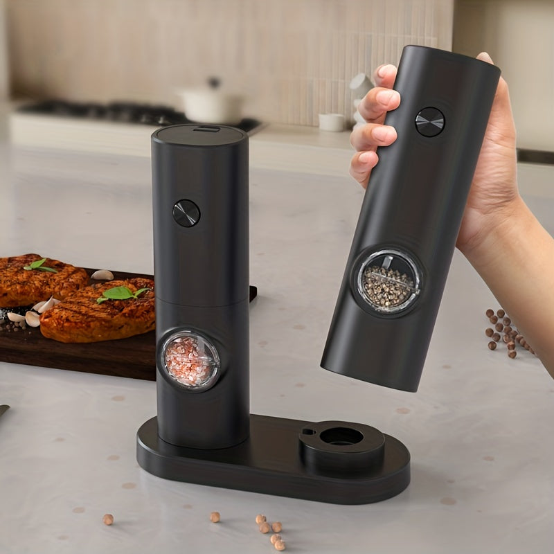 Skanto | Electric pepper and salt grinder set with adjustable coarseness and LED light