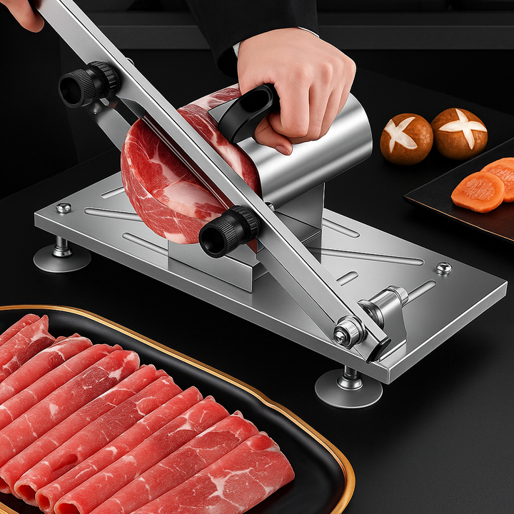 Skanto | SlicePro – Rustfritt Stål Matkutter for Hjemmebruk | Justerbar Tykkelse | Presis Kutting