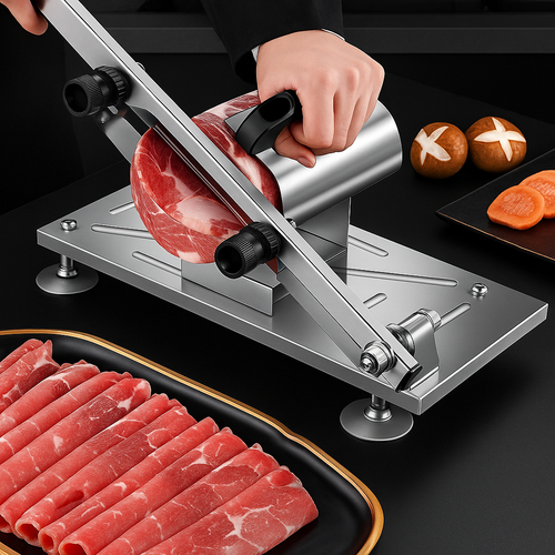 Skanto | SlicePro – Rustfritt Stål Matkutter for Hjemmebruk | Justerbar Tykkelse | Presis Kutting