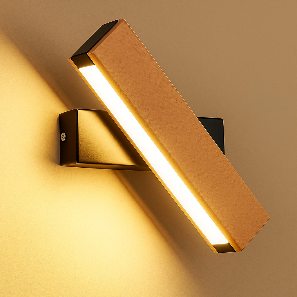 Skanto | Minimalistisk Tre LED Vegglampe med Justerbar Arm