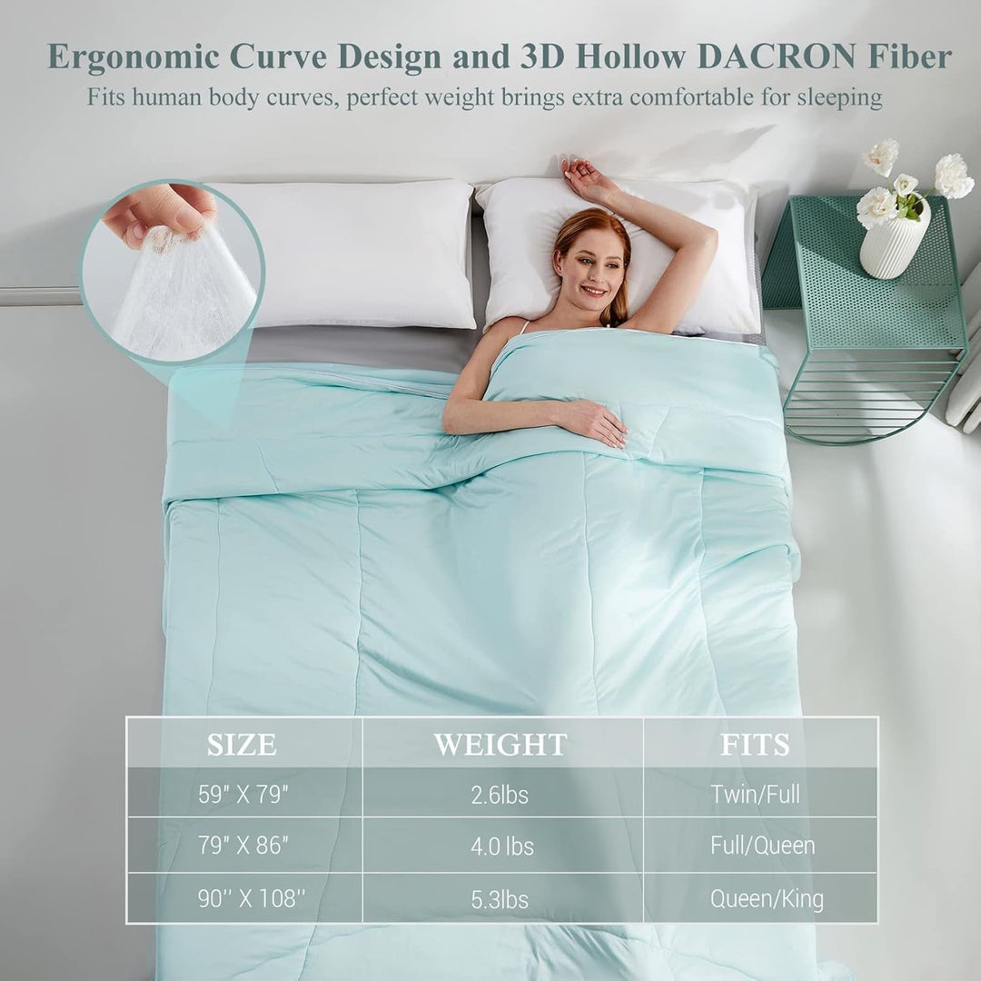Ultra Soft Cloudy 3D Cooling Comforter Extreme Q Max 0.5-Lake Blue | Skanto