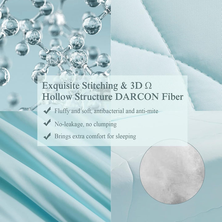 Ultra Soft Cloudy 3D Cooling Comforter Extreme Q Max 0.5-Lake Blue | Skanto