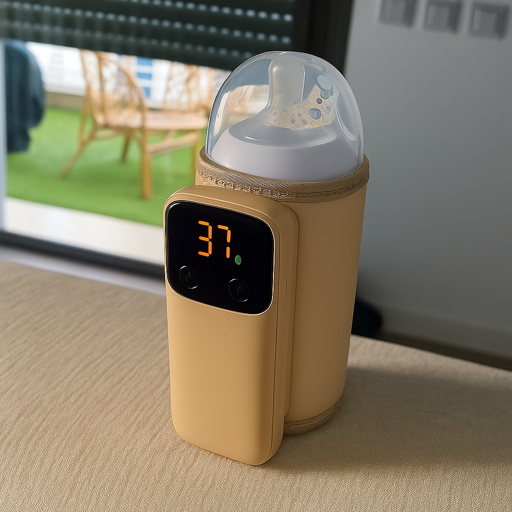 USB-oppladbar med LED-skjerm – Spillfri kompakt design – Reise- og på-farten foreldre Skanto
