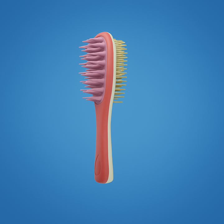 Sided Shampoo Brush – Silikon Hodebunnsmassasje – Dyp Rensing for Fet Hår & Følsom Hodebunn Skanto