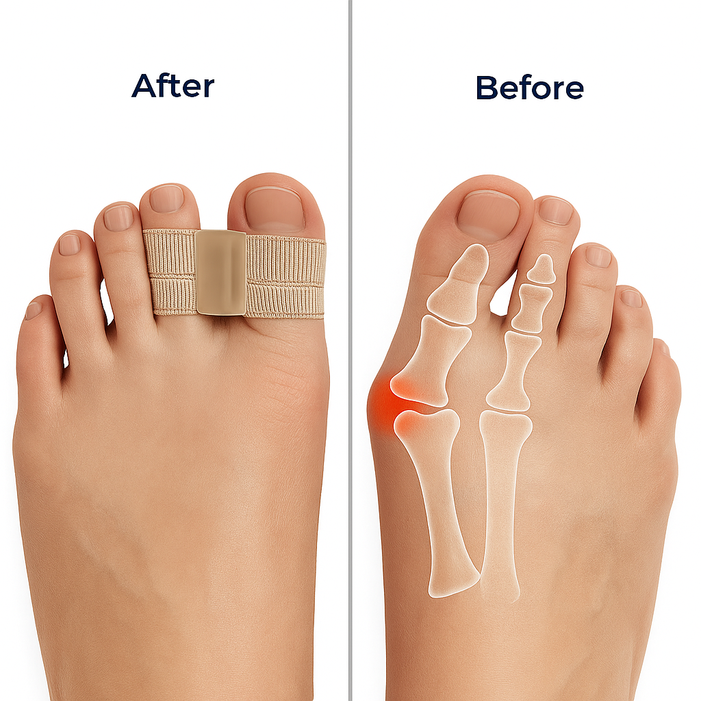 Bunions & Overlappende Tålindring – Myk Fleksibel Gel Design – Daglig Sko Komfort Skanto