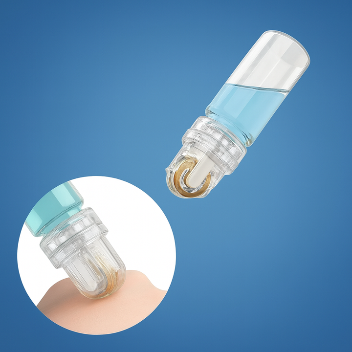 Boosts Serum Absorpsjon – Påfyllbar Flaske & Fine Nåler – Trygg Hjemmepleie Skanto