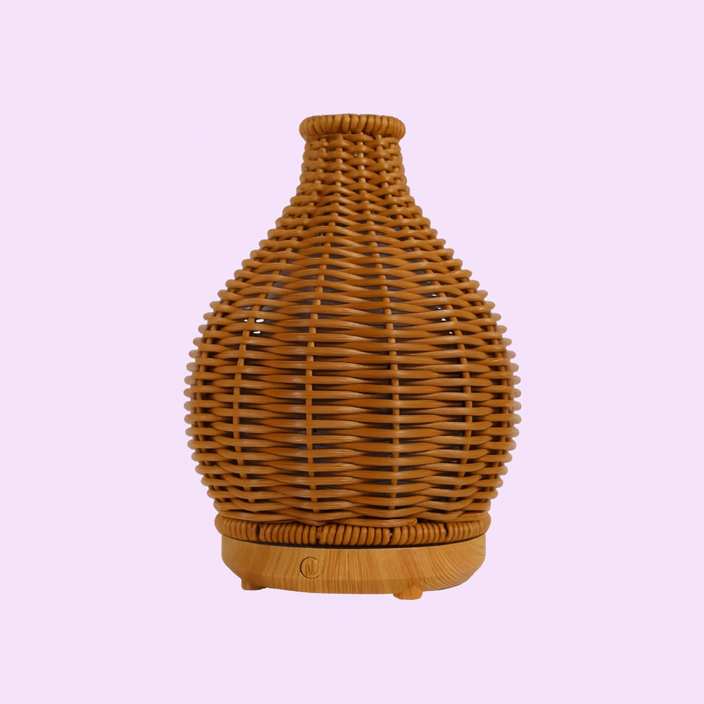 Olje Diffuser – Tørr-Luft Lettelse for Soverom & Barnerom – Stillegående USB 5 V – 80 ml Stilig Vase Design Skanto