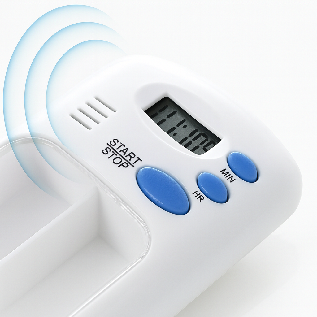 Medisinminne med timer – Bærbar og enkel å bruke – Daglig helse støtte Skanto