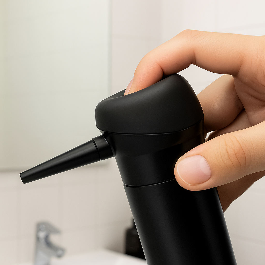 Precision Dyse Pumpe – Fin Spray Kontroll – Rask Naturlig Dekning for Tynnende Hår Skanto