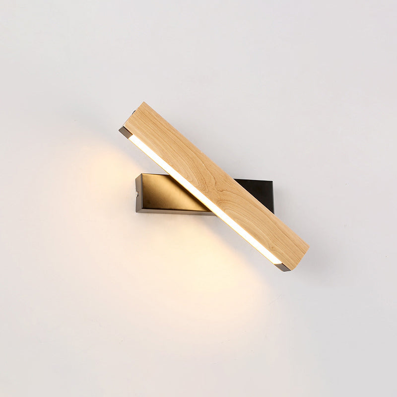 Lineær Lesing Vegglampe Moderne Tre Rotérbar LED Soverom Vegglampe Belysningsfixture | Skanto