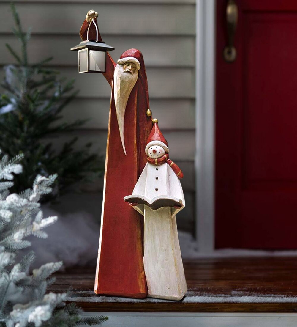 Skanto | Santa Og Snømann Skulptur