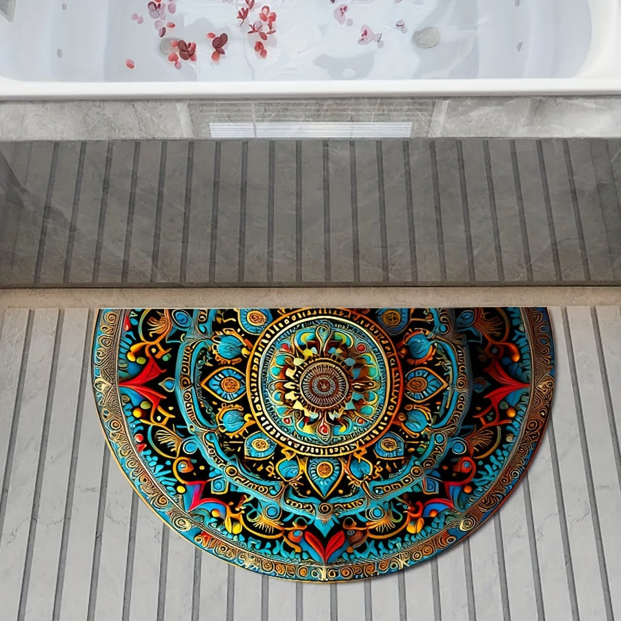 Skanto | Dørmatte halvmåne mandala design teppe