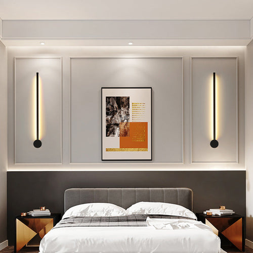 Slim Tube Formet Vegglampe Moderne Metall Stue LED Vegglampe Fixture | Skanto