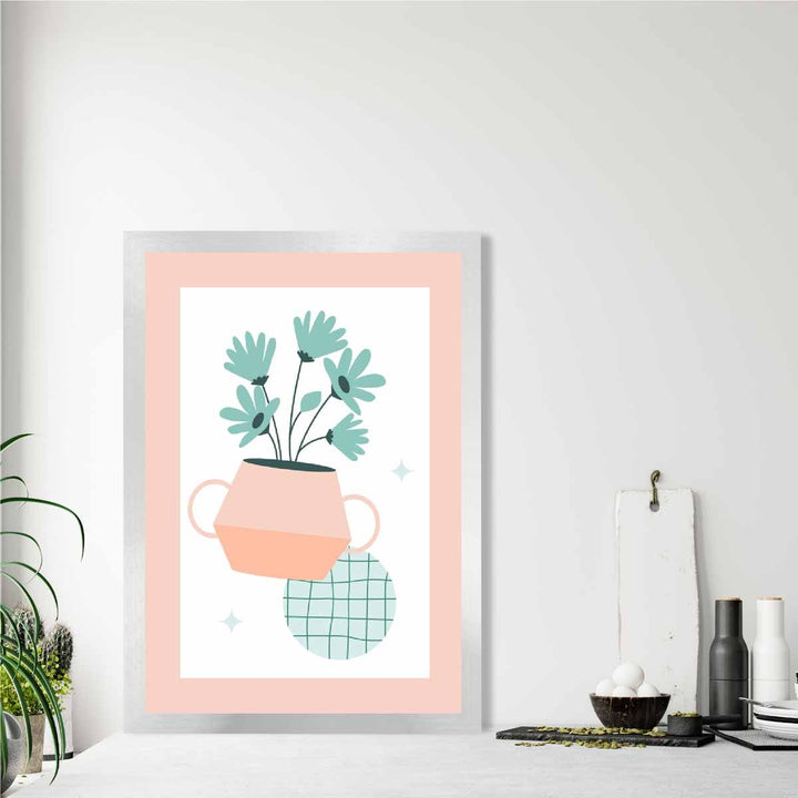 Boho kjøkken pastellfarger rosa blå plakat nr. 1