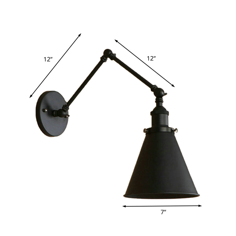 IndustrialFarm – Vegglampe i Svart/Rust med Rustikk Stil Skanto