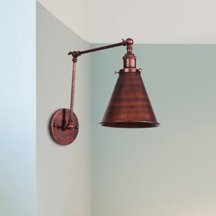 IndustrialFarm – Vegglampe i Svart/Rust med Rustikk Stil Skanto